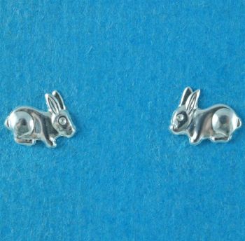 Silver Rabbit Stud Earrings (£2.60 Each)