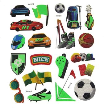 Assorted Car & Sports Stickers (30p per sheet)