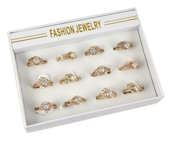 Boxed Diamante Rings (£1.40 Each)