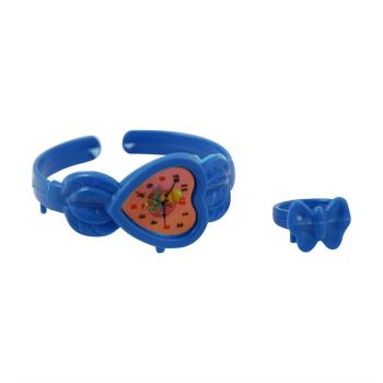 Kids Assorted Neon Heart Bangle & Ring Sets (Approx 6p Each)