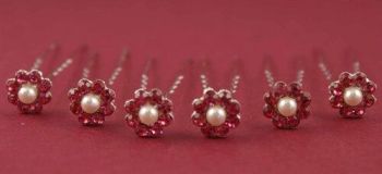 Crystal and Pearl Hair Pin (10p each)