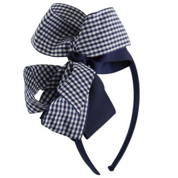 Gingham Bow Alice Bands (60p Each)