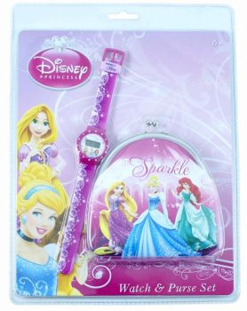 Girls Disney Princess Strap Watch & Purse Set (£2.95 Each)