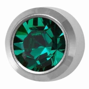 Bezel Set Birthstone - May (Emerald)