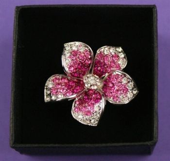 Crystal Flower Ring (£1.95 Each)