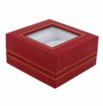 Red Charlotte Leatherette Bangle Box