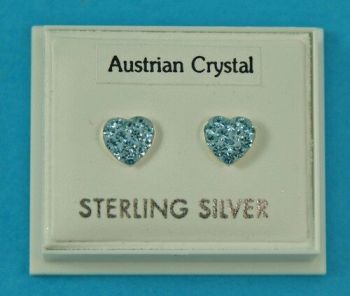 Austrian Crystal Heart Studs (£3.80 each)
