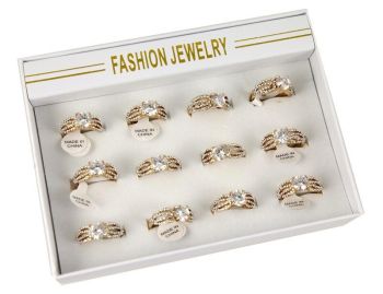 Boxed Diamante Rings (£1.40 Each)