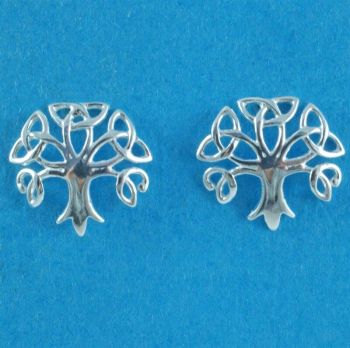 Silver Celtic Tree Stud Earrings (£3.90 Each)