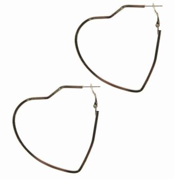Heart Pierced Hoop Earrings (80p Per Pair)