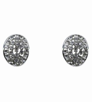 Diamante Oval Clip-on Earrings (£1.20 per pair)