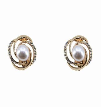 Diamante & Pearl Clip-on Earrings (80p Per Pair)