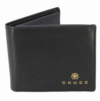 Gents Cross Overflap Coin Leather Wallet