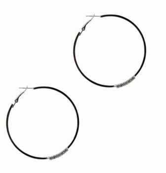 Diamante Pierced Hoop Earrings (55p per pair)