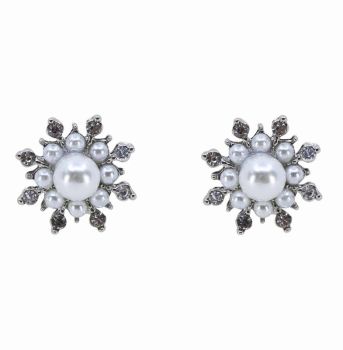 Diamante & Pearl Clip-on Earrings (£1.05 Each)