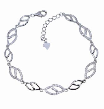 Silver Clear CZ Bracelet