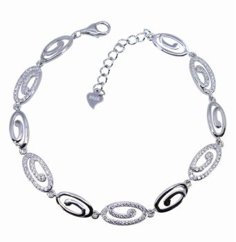 Silver Clear CZ Bracelet