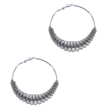 Coiled Wire Pierced Hoop Earrings (60p per pair)