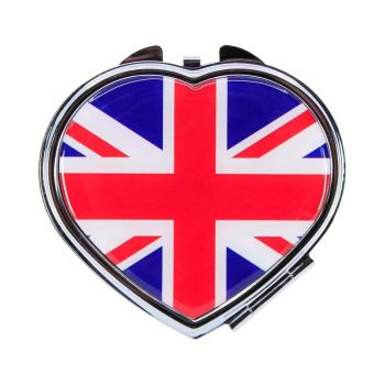 Union Jack Heart Compact Mirror (£1.35 Each)