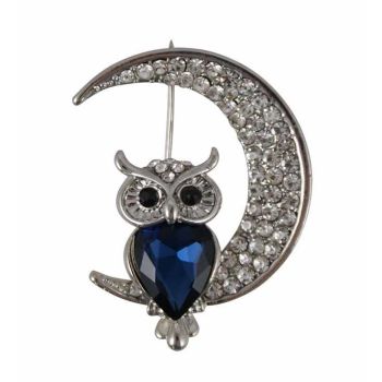 Venetti Diamante Owl & Moon Brooch (£1.25 Each)