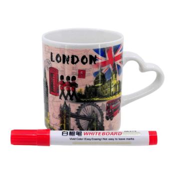 London Print Mug & Message Pen Set  (£2.25 Each)