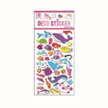 Assorted Embossed Sea Animal Stickers (20p per sheet)