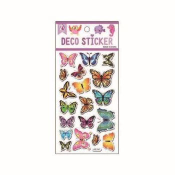 Assorted Embossed Butterfly Stickers (20p per sheet)