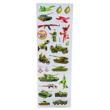 Assorted Embossed Army Tank Stickers (30p per sheet)