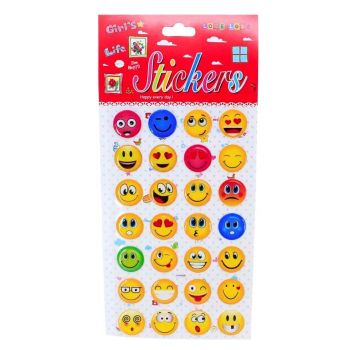 Assorted Embossed Emoji Stickers (30p per sheet)