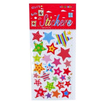 Assorted Embossed Star Stickers (30p per sheet)