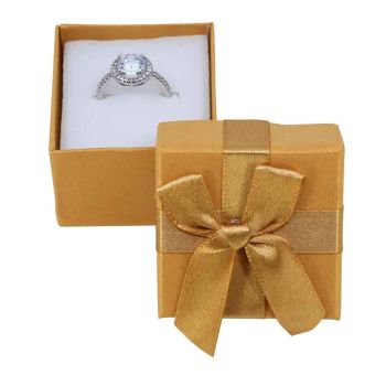 Assorted Card & Ribbon Bow Ring Boxes (25p Each)