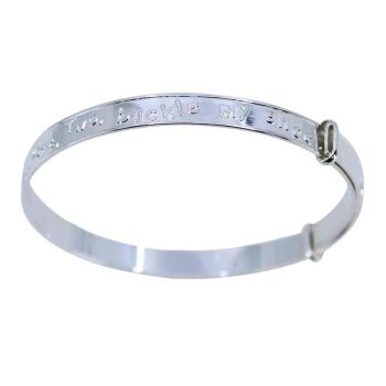 Silver One Two Buckle My Shoe Baby Bangle (£6.95 Each)