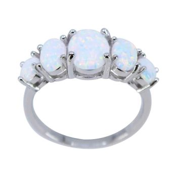 Silver White Opal Ring (£7.95 Each)
