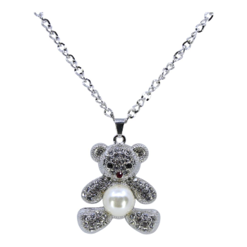 Diamante & Pearl Teddy Pendant (£1.20 Each)