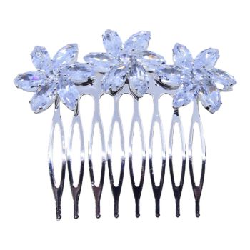 Diamante Floral Comb (£1.80 Each)