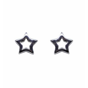 Silver Star Stud Earrings (£2.20 per pair)
