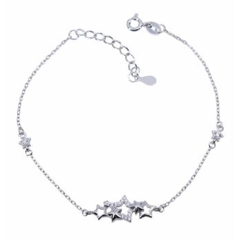 Silver Clear CZ Star Bracelet (£4.95 Each)