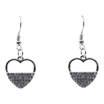 Venetti Diamante Pierced Heart Drop Earrings (£0.55 per pair)