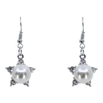 Venetti Diamante & Pearl Pierced Star Drop Earrings (£0.55 per pair)
