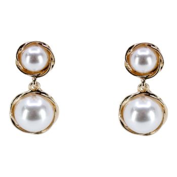 Pearl Clip-on Drop Earrings (£1.10 per pair)