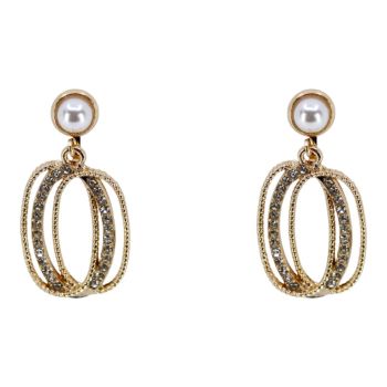 Diamante & Pearl Drop Clip-on Earrings (£1.10 per pair)