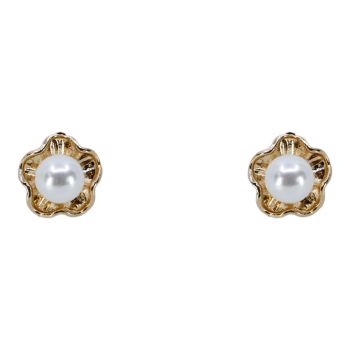 Pearl Flower Clip-on Earrings (£0.90 per pair)