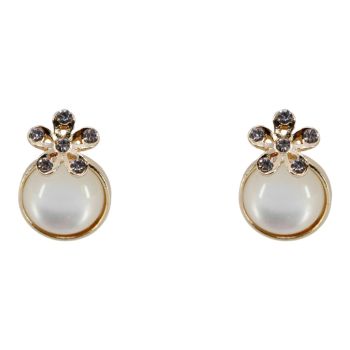 Diamante Flower Clip-on Stud Earrings (£1.05 per pair)
