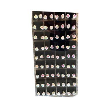 Heart Shape Ab Cubic Zircona Earrings On  A Stand (£0.21 Per Pair )