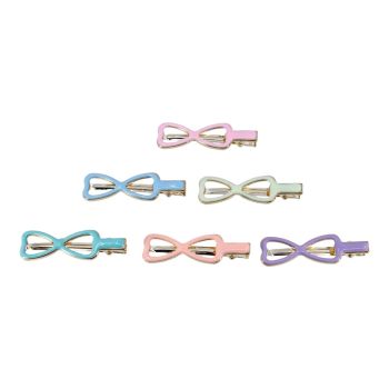 Assorted Enamelled Infinity Heart Concord Clips (£0.95 per card)