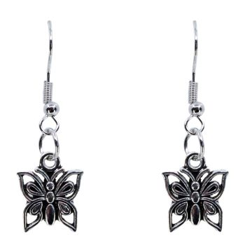 Butterfly Pierced Drop Earrings (£0.30p per pair)
