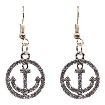 Venetti Diamante Anchor Drop Earrings (£0.50p per pair)