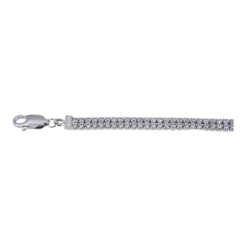 Silver 2-Row Clear CZ Bracelet (£12.95 Each)