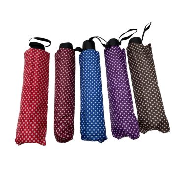 Ladies Telescopic Spot Design Handbag Umbrella (£2.75 Each )