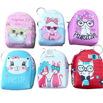 Assorted Cat Back Pack Coin Purse (£0.85 Each )